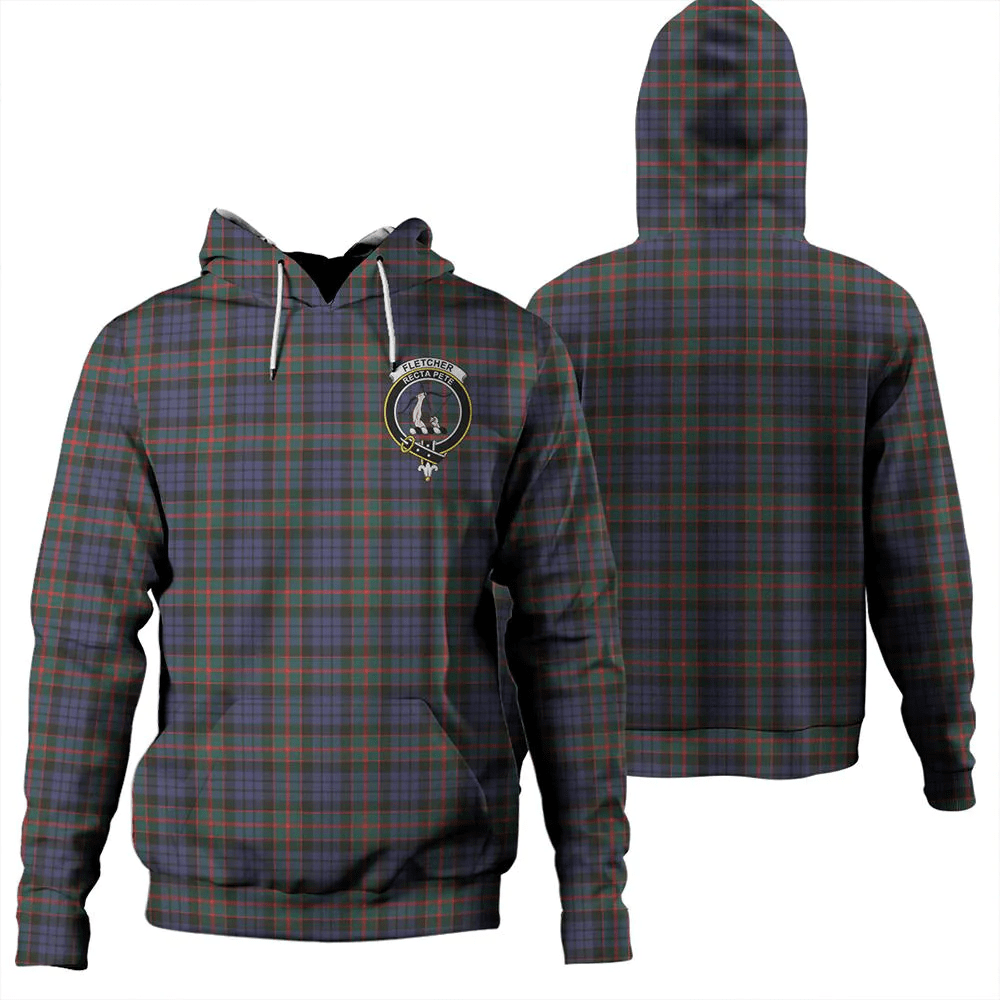 Clan Fletcher of Dunans Tartan Hoodie Crest 751NYHSI-1 Fletcher of Dunans Tartan Hoodies