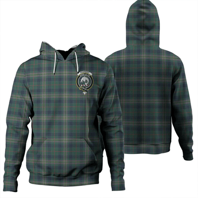 Clan Kennedy Modern Tartan Hoodie Crest