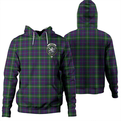 Clan Inglis Modern Tartan Hoodie Crest