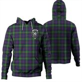 Clan Inglis Modern Tartan Hoodie Crest 9ARMOGEL-1 Inglis Modern Tartan Hoodies