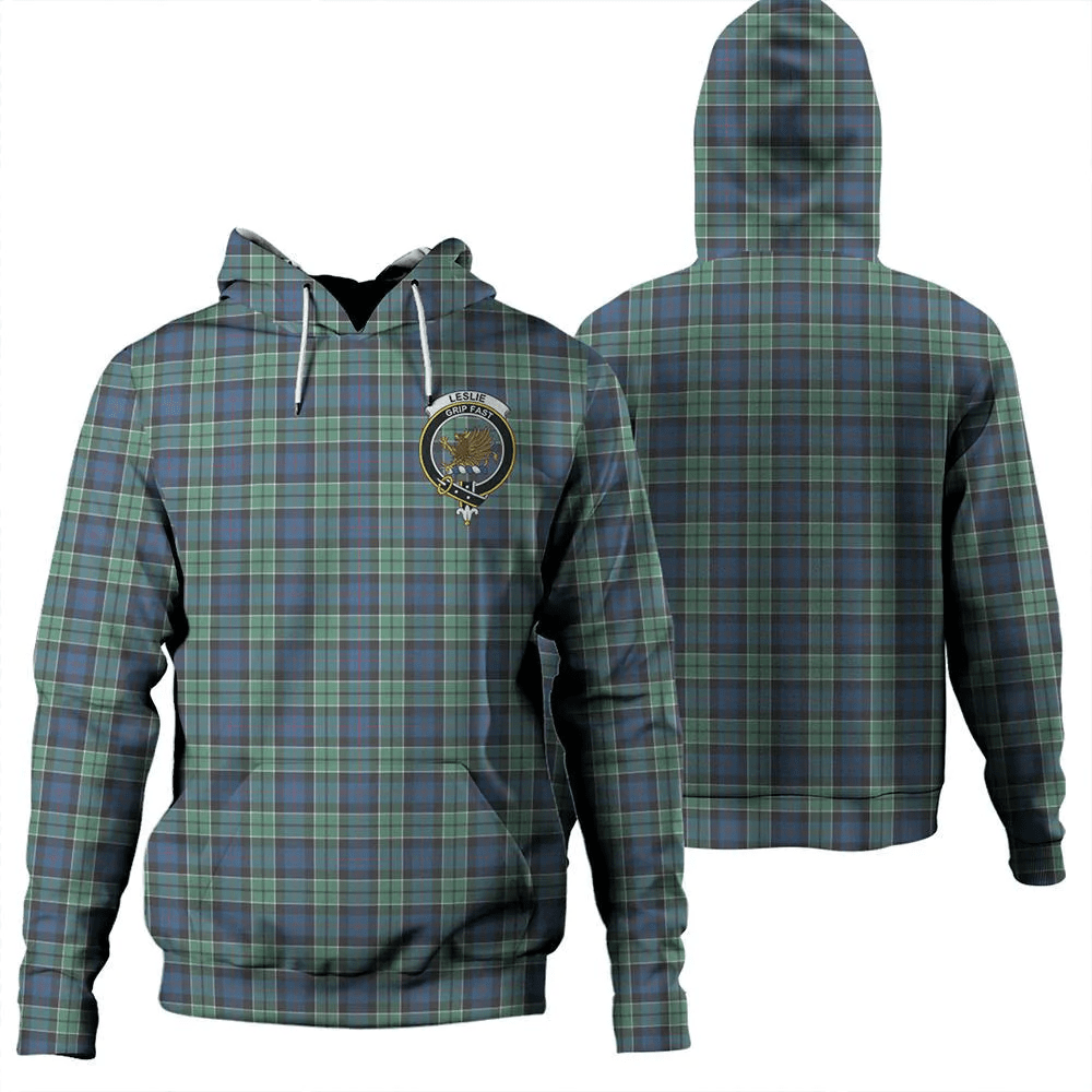 Clan Leslie Hunting Tartan Hoodie Crest EFKHPV5T-1 Leslie Hunting Tartan Hoodies