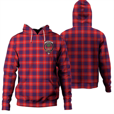 Clan Hamilton Modern Tartan Hoodie Crest HRMJO9KX-1