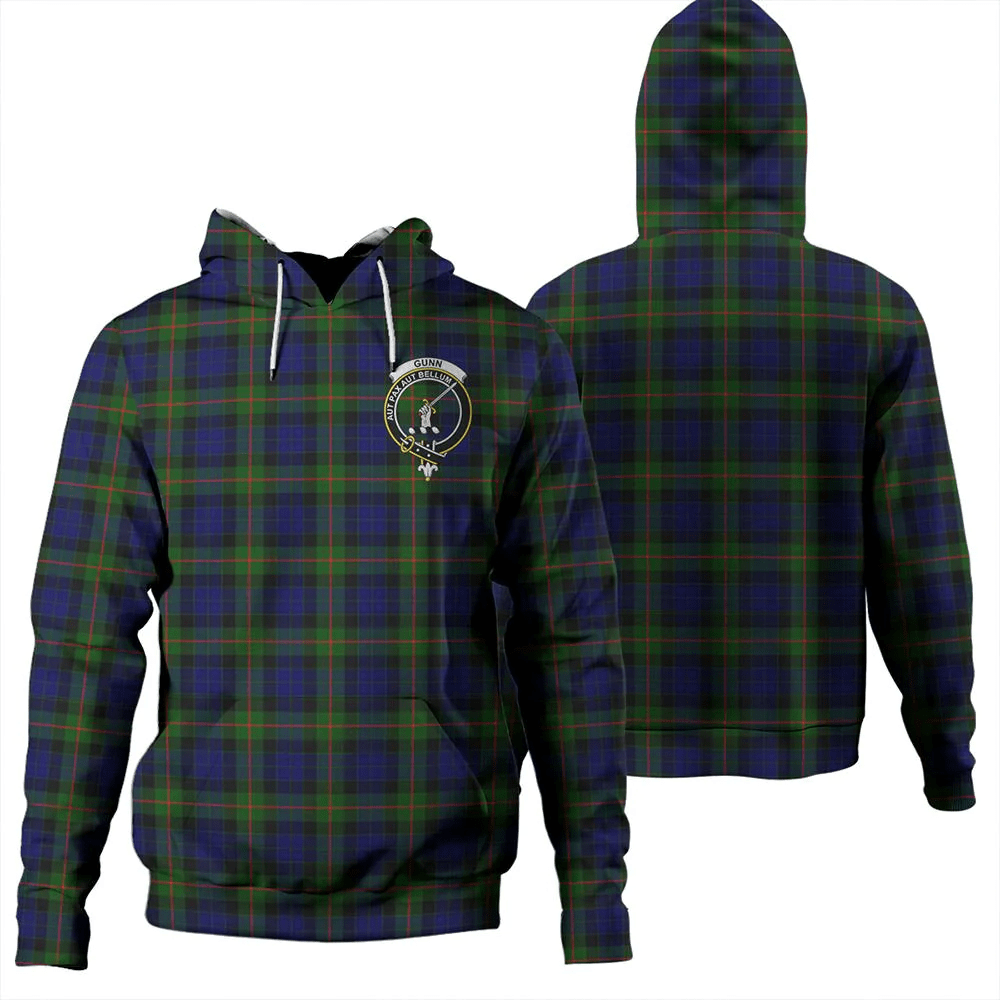 Clan Gunn Modern Tartan Hoodie Crest YPIDBUUK-1 Gunn Modern Tartan Hoodies