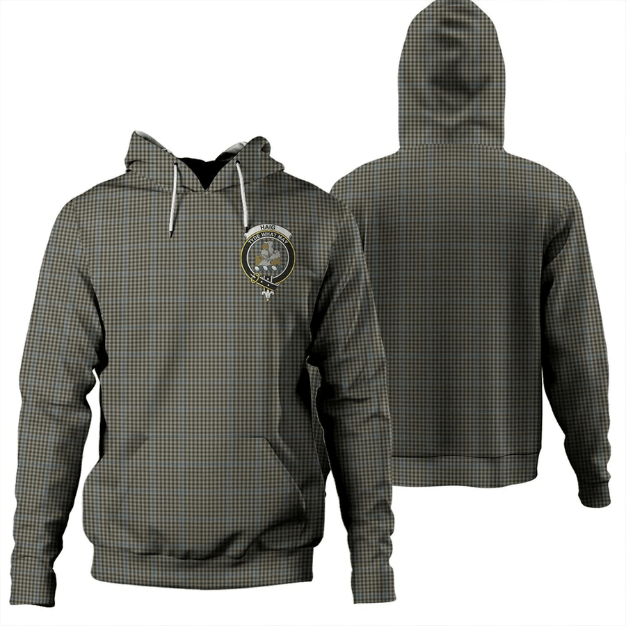 Clan Haig Check Tartan Hoodie Crest GPCNUPNO-1 Haig Check Tartan Hoodies
