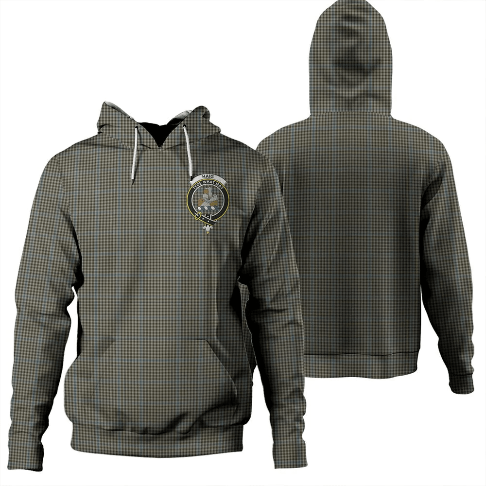 Clan Haig Check Tartan Hoodie Crest GPCNUPNO-1 Haig Check Tartan Hoodies