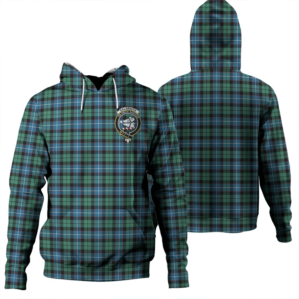 Clan Galbraith Ancient Tartan Hoodie Crest EVBAVJJV-1 Galbraith Ancient Tartan Hoodies