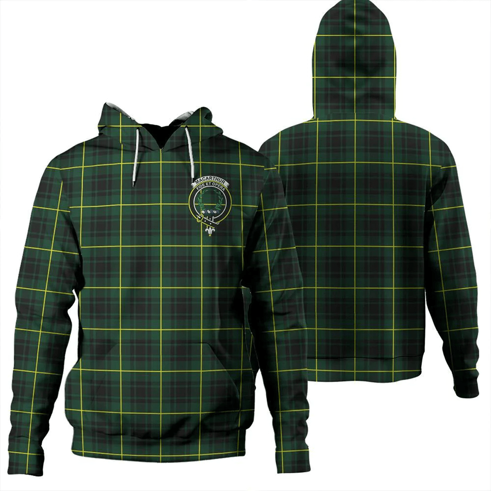 Clan MacArthur Modern Tartan Hoodie Crest GVPY5HQJ-1 MacArthur Modern Tartan Hoodies