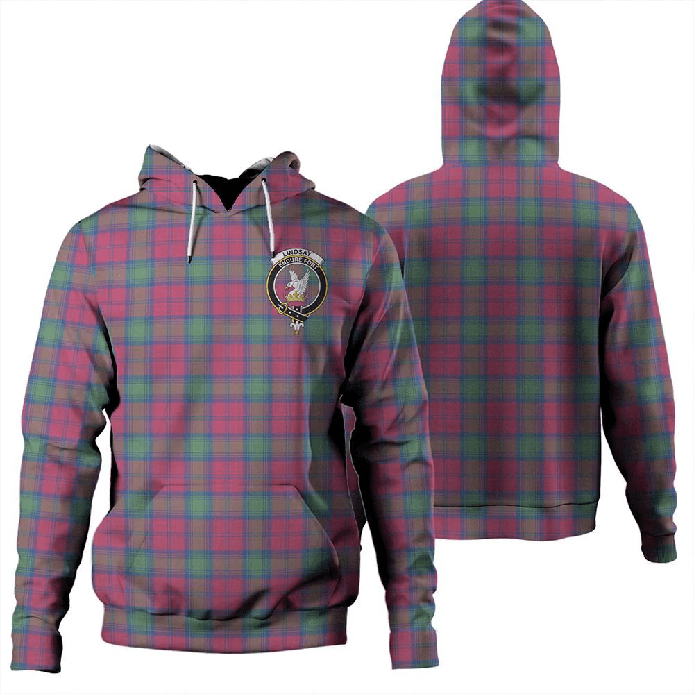 Clan Lindsay Ancient Tartan Hoodie Crest NFBDE1I0-1 Lindsay Ancient Tartan Hoodies