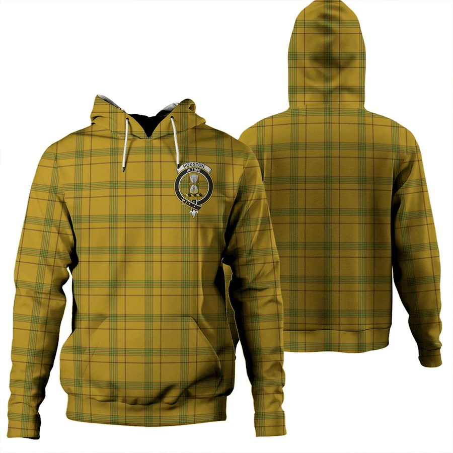 Clan Houston Tartan Hoodie Crest TEEZQGWY-1 Houston Tartan Hoodies
