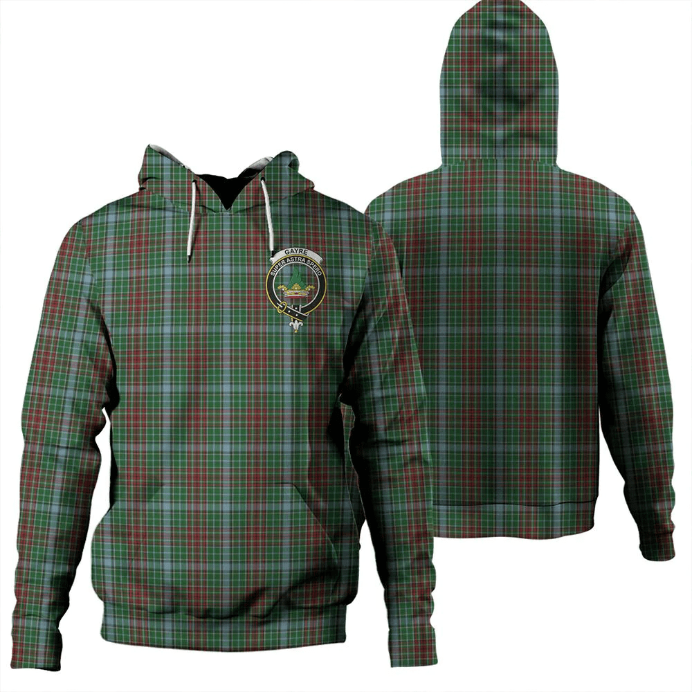 Clan Gayre Tartan Hoodie Crest HIBYGIBF-1 Gayre Tartan Hoodies