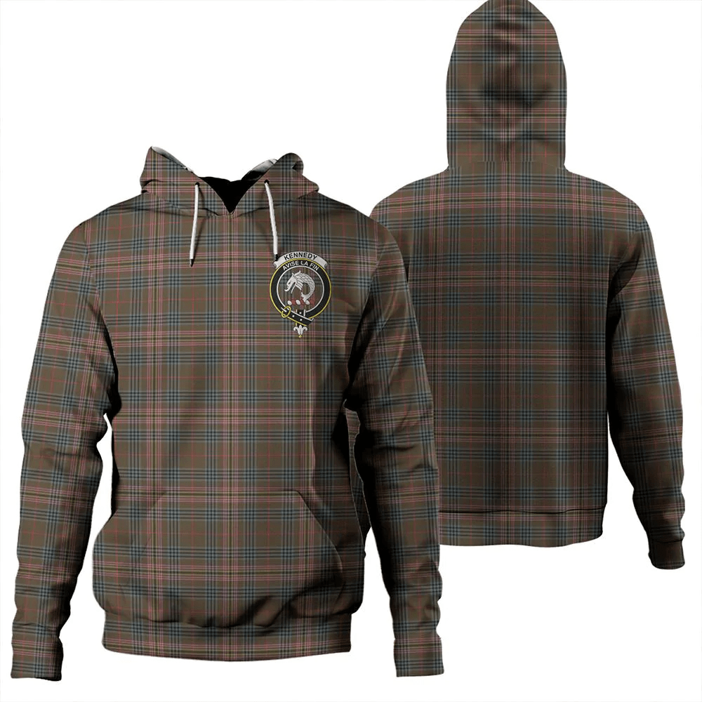Clan Kennedy Weathered Tartan Hoodie Crest 2WOSVPZO-1 Kennedy Weathered Tartan Hoodies