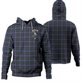 Clan Hunter Modern Tartan Hoodie Crest WBTHFN7A-1 Hunter Modern Tartan Hoodies