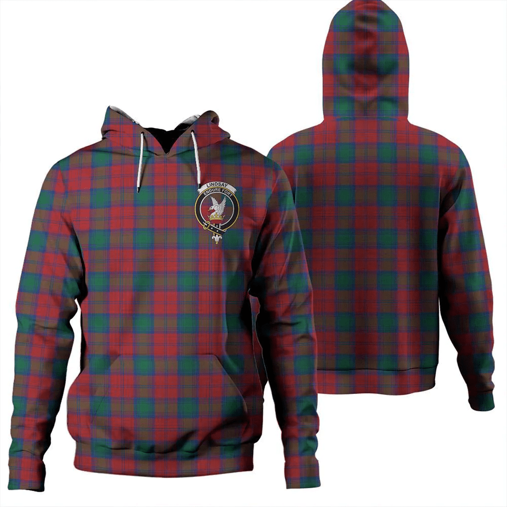 Clan Lindsay Modern Tartan Hoodie Crest BCXCIR2X-1 Lindsay Modern Tartan Hoodies