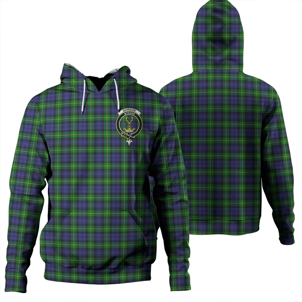 Clan Gordon Modern Tartan Hoodie Crest 1HNIBGCP-1 Gordon Modern Tartan Hoodies