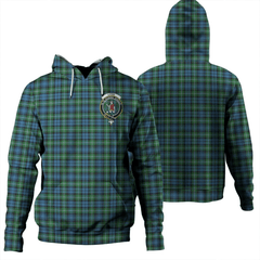 Clan Lyon Tartan Hoodie Crest W2MWDWFO-1 Lyon Clan Tartan Hoodies