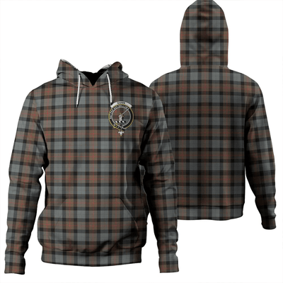 Clan Gunn Weathered Tartan Hoodie Crest