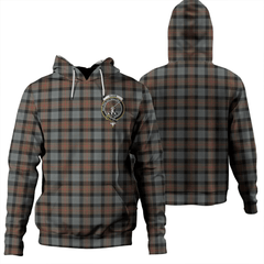Clan Gunn Weathered Tartan Hoodie Crest 8XCQXHOK-1 Gunn Weathered Tartan Hoodies