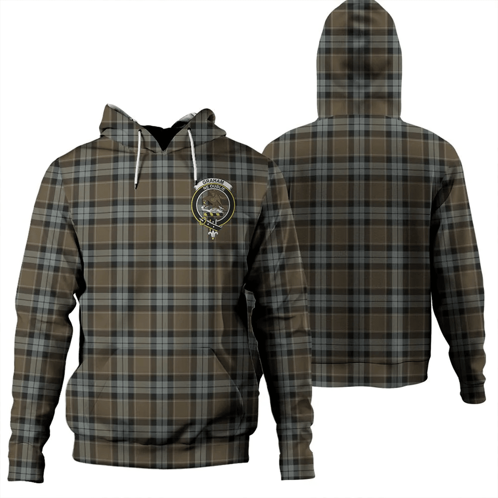 Clan Graham of Menteith Weathered Tartan Hoodie Crest BNJUVRTB-1 Graham of Menteith Weathered Tartan Hoodies