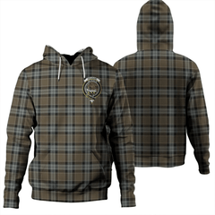 Clan Graham of Menteith Weathered Tartan Hoodie Crest BNJUVRTB-1 Graham of Menteith Weathered Tartan Hoodies