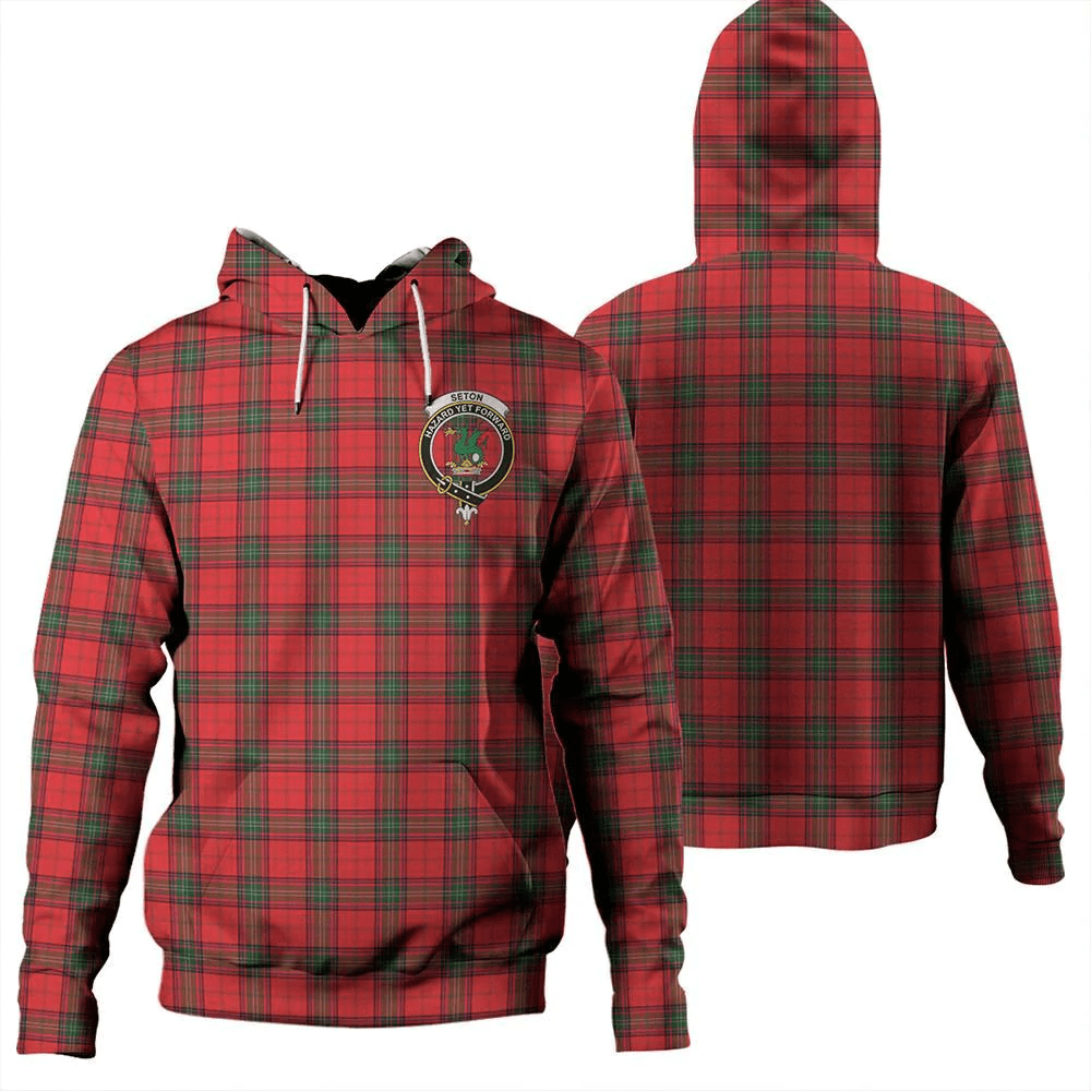 Clan Seton Modern Tartan Hoodie Crest A2YCT1QZ-1 Seton Modern Tartan Hoodies