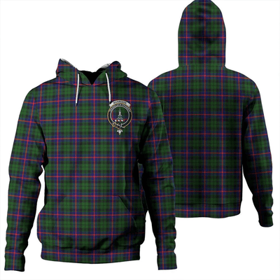 Clan Morrison Modern Tartan Hoodie Crest