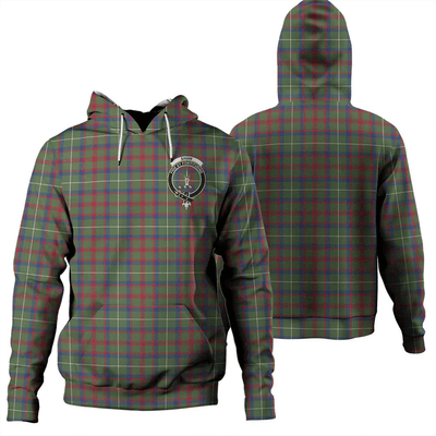 Clan Shaw Green Modern Tartan Hoodie Crest