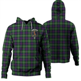 Clan Sutherland Modern Tartan Hoodie Crest X8HMUFRK-1 Sutherland Modern Tartan Hoodies