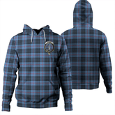 Clan MacKay Blue Tartan Hoodie Crest 4NVRMKGL-1 MacKay Blue Tartan Hoodies