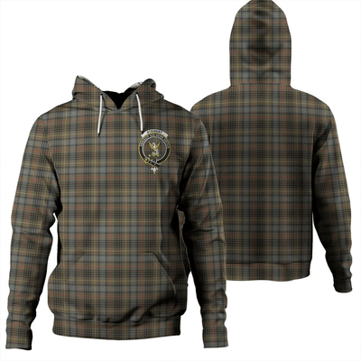 Clan Stewart Hunting Weathered Tartan Hoodie Crest