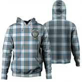Clan Stewart Muted Blue Tartan Hoodie Crest ZDXYJVXD-1 Stewart Muted Blue Tartan Hoodies