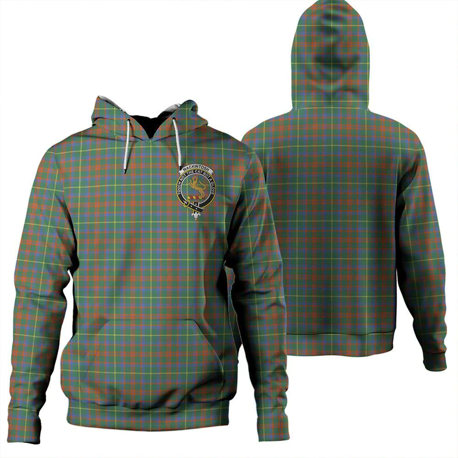 Clan MacKintosh Hunting Ancient Tartan Hoodie Crest DV7AN9AT-1 MacKintosh Hunting Ancient Tartan Hoodies
