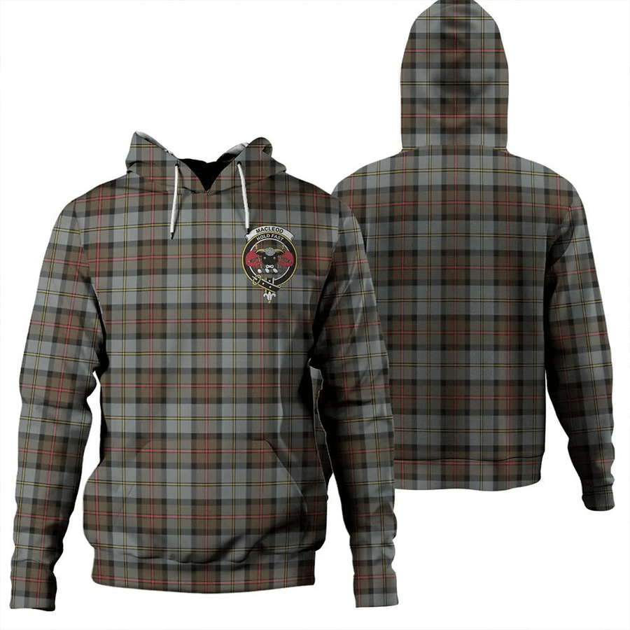Clan MacLeod of Harris Weathered Tartan Hoodie Crest PX6ZIPBO-1 MacLeod of Harris Weathered Tartan Hoodies