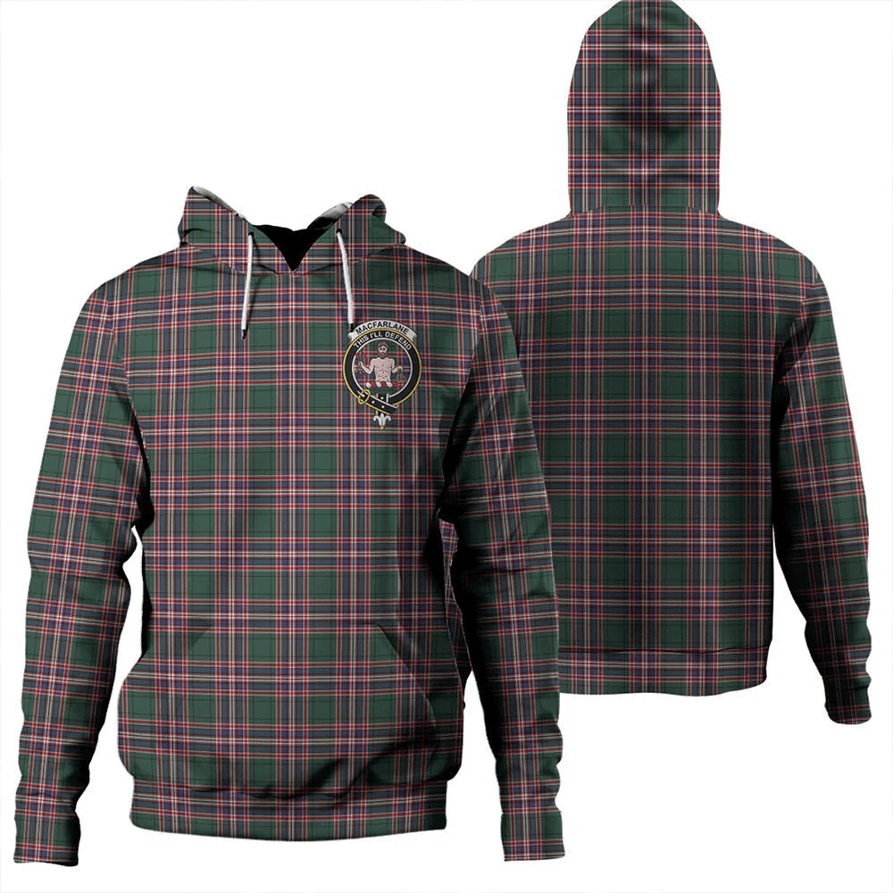 Clan MacFarlane Hunting Modern Tartan Hoodie Crest MHPKLCKG-1 MacFarlane Hunting Modern Tartan Hoodies
