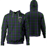 Clan Russell Modern Tartan Hoodie Crest GRLUQFOW-1 Russell Modern Tartan Hoodies
