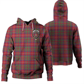 Clan Shaw Red Modern Tartan Hoodie Crest MRRYAQM4-1 Shaw Red Modern Tartan Hoodies