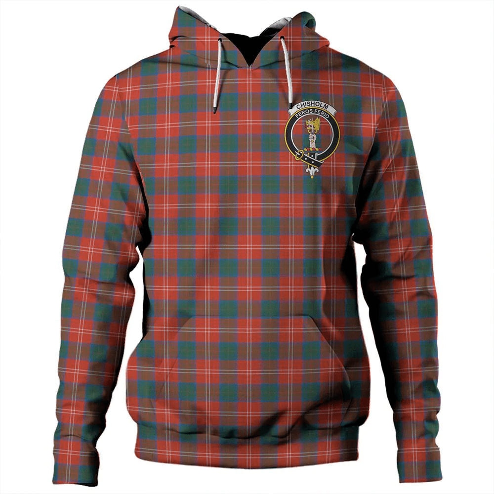 Clan Chisholm Ancient Tartan Hoodie Crest IDZY5G7J-1 Chisholm Ancient Tartan Hoodies