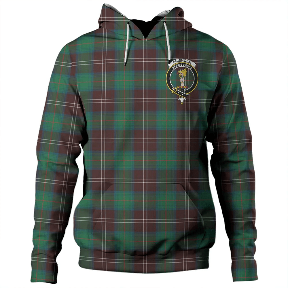 Clan Chisholm Hunting Ancient Tartan Hoodie Crest VDSNMW5I-1 Chisholm Hunting Ancient Tartan Hoodies