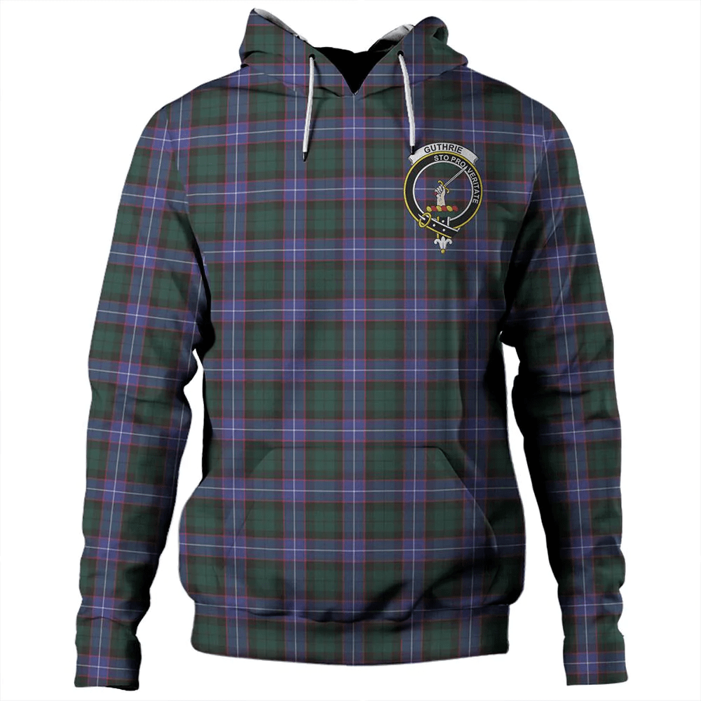 Clan Guthrie Modern Tartan Hoodie Crest P1N6XYQN-1 Guthrie Modern Tartan Hoodies