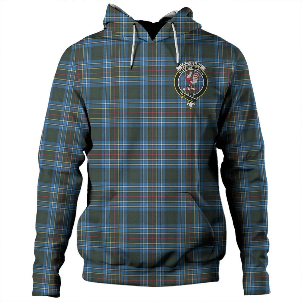 Clan Cockburn Modern Tartan Hoodie Crest HC4YUVKO-1 Cockburn Modern Tartan Hoodies