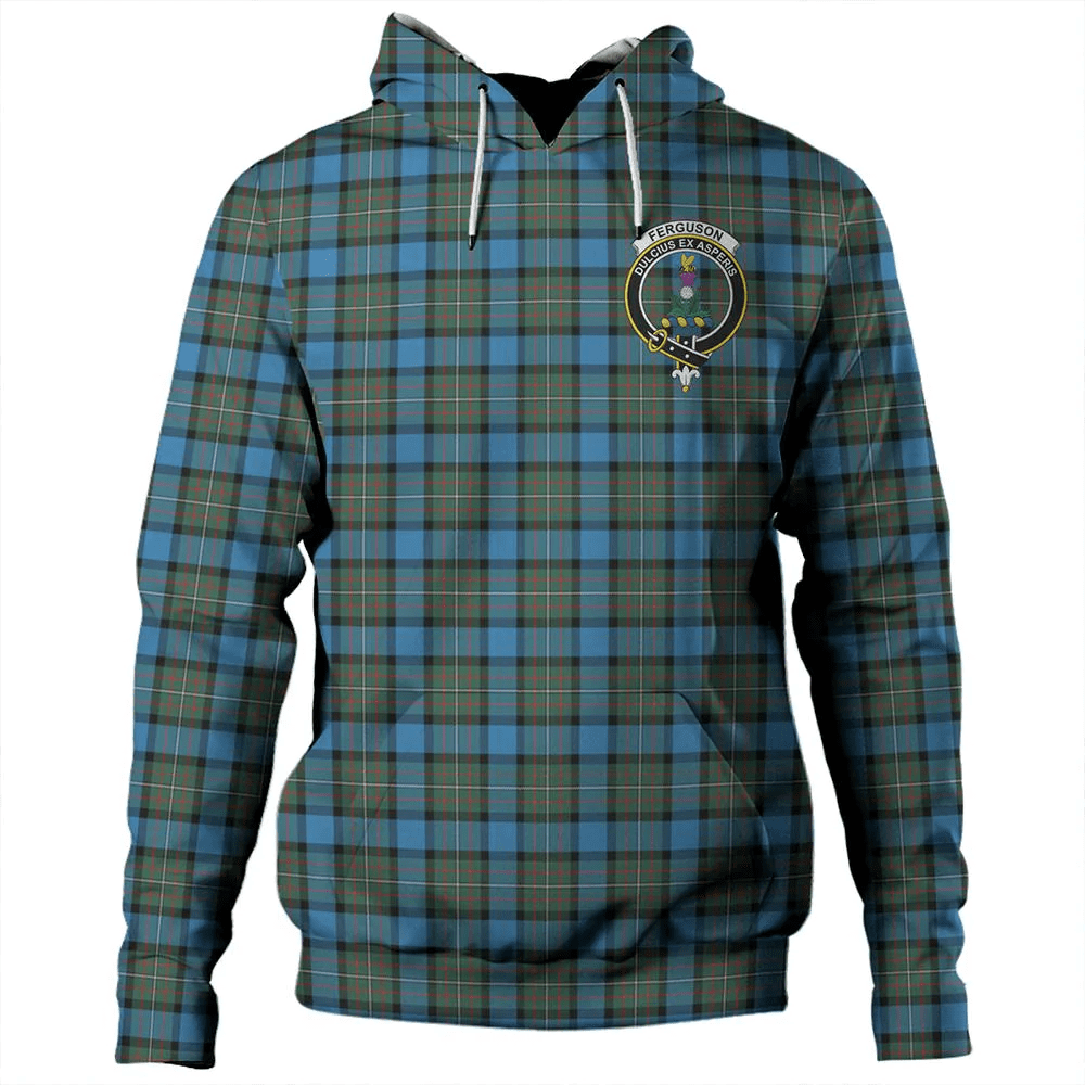 Clan Fergusson Ancient Tartan Hoodie Crest 6Y02ZPXD-1 Fergusson Ancient Tartan Hoodies