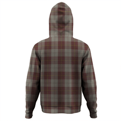Clan Cunningham Burgundy Dancers Tartan Hoodie Crest BGPITTXT-1 Cunningham Burgundy Dancers Tartan Hoodies