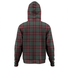 Clan Crawford Modern Tartan Hoodie Crest V8OH1NIO-1 Crawford Modern Tartan Hoodies
