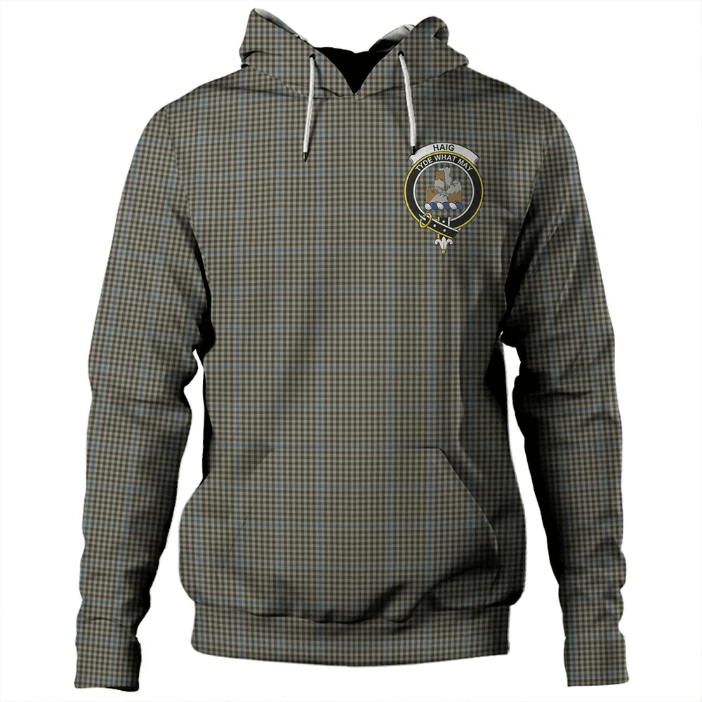 Clan Haig Check Tartan Hoodie Crest GPCNUPNO-1 Haig Check Tartan Hoodies