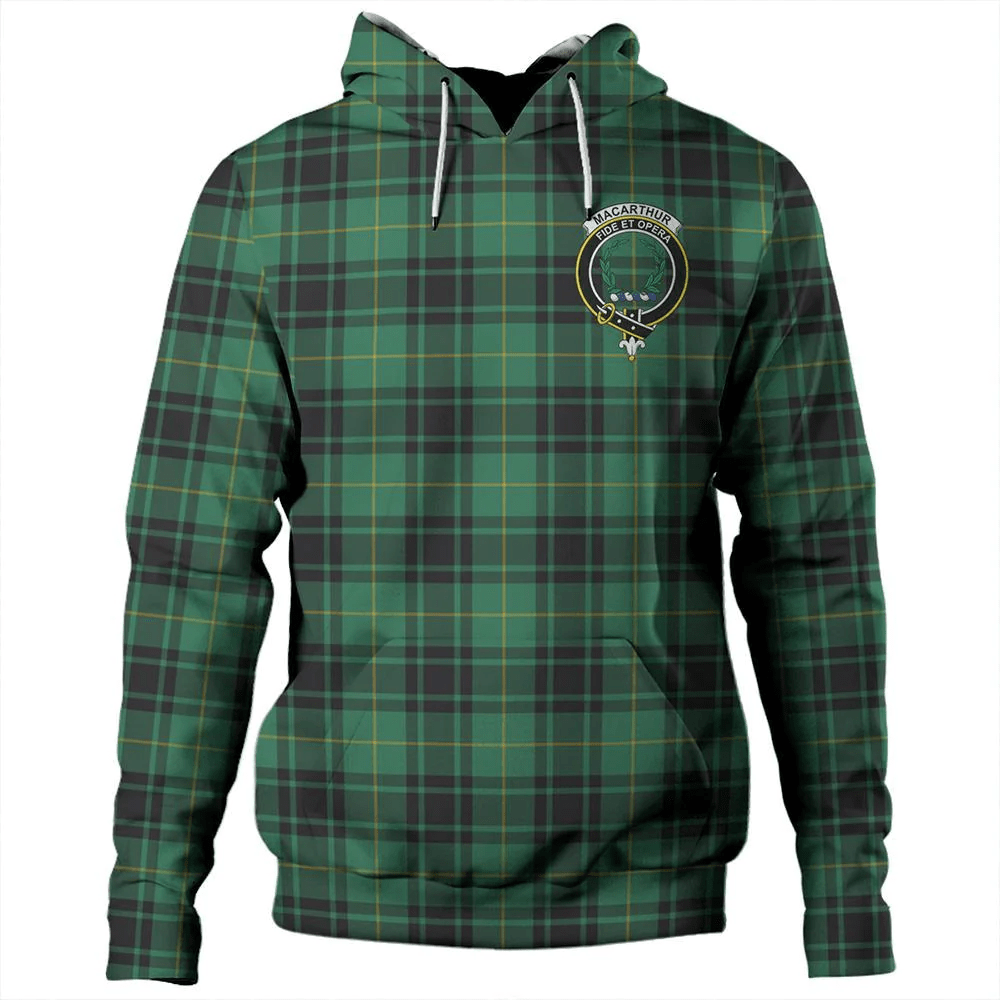 Clan MacArthur Ancient Tartan Hoodie Crest APLPXOQ4-1 MacArthur Ancient Tartan Hoodies