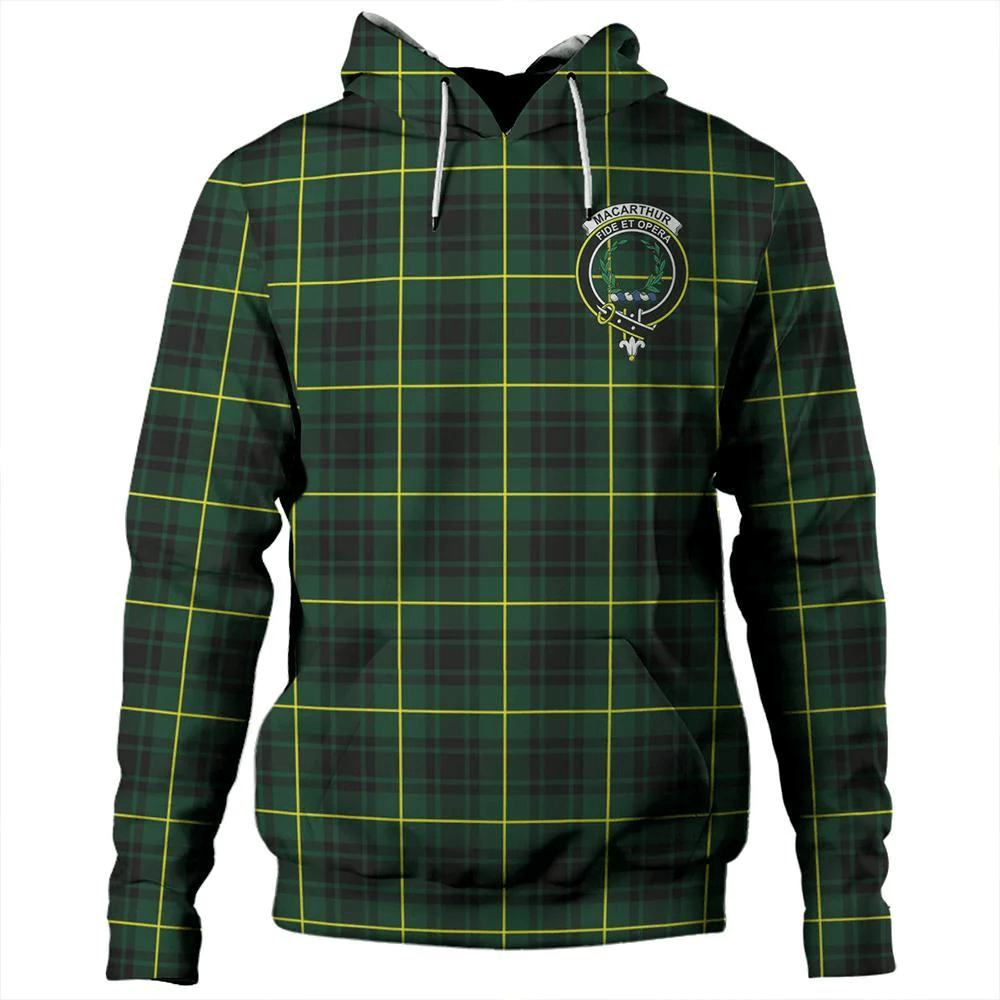 Clan MacArthur Modern Tartan Hoodie Crest GVPY5HQJ-1 MacArthur Modern Tartan Hoodies