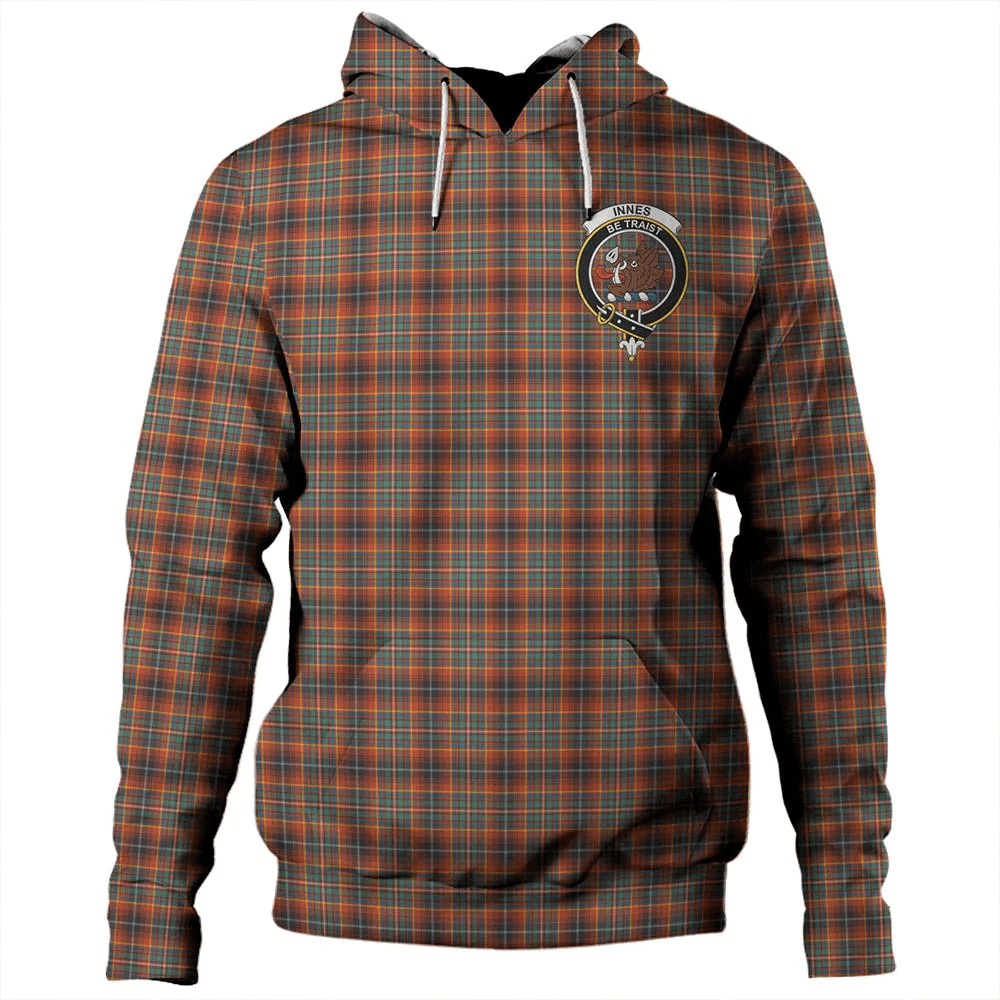 Clan Innes Ancient Tartan Hoodie Crest IVDJGIIF-1 Innes Ancient Tartan Hoodies