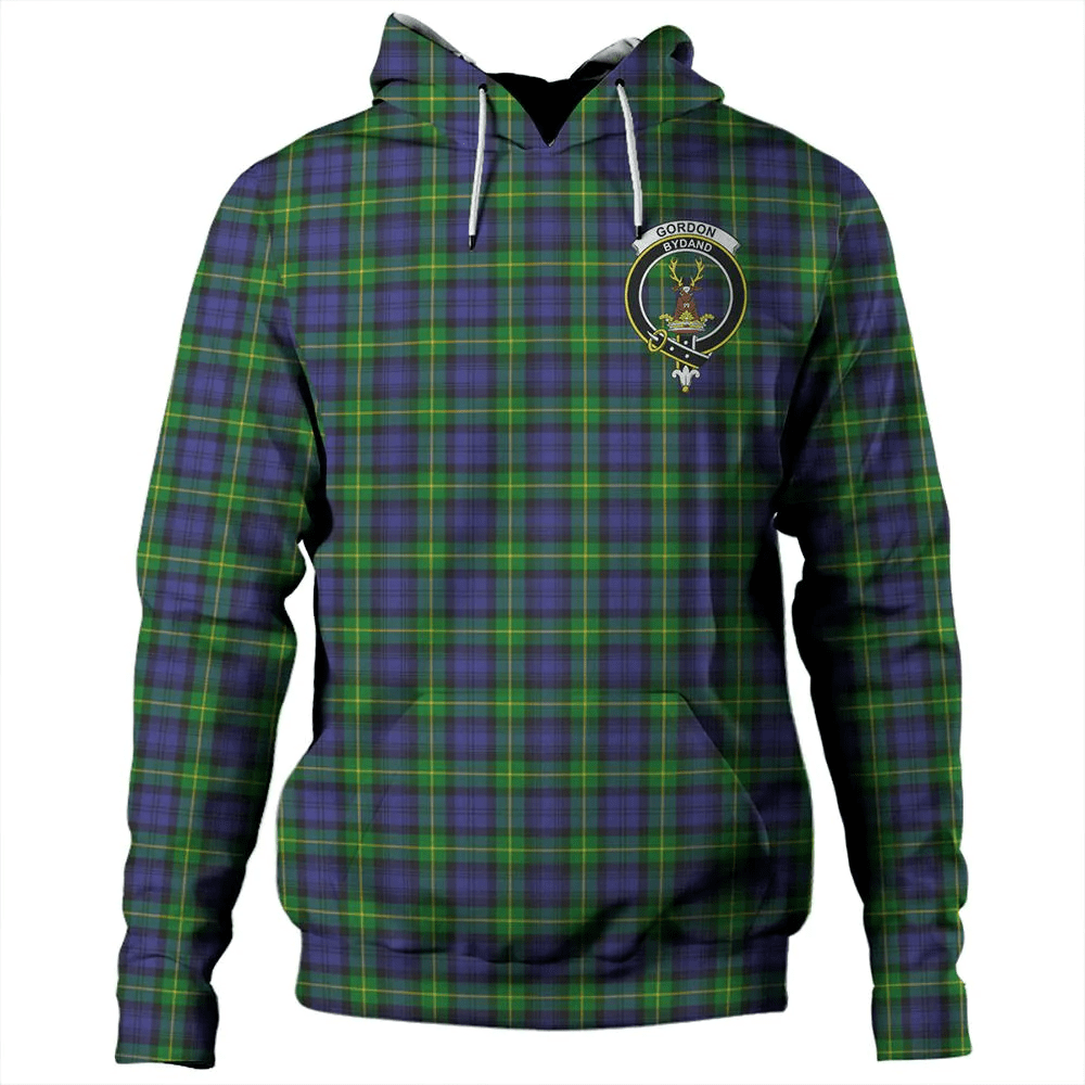 Clan Gordon Modern Tartan Hoodie Crest 1HNIBGCP-1 Gordon Modern Tartan Hoodies