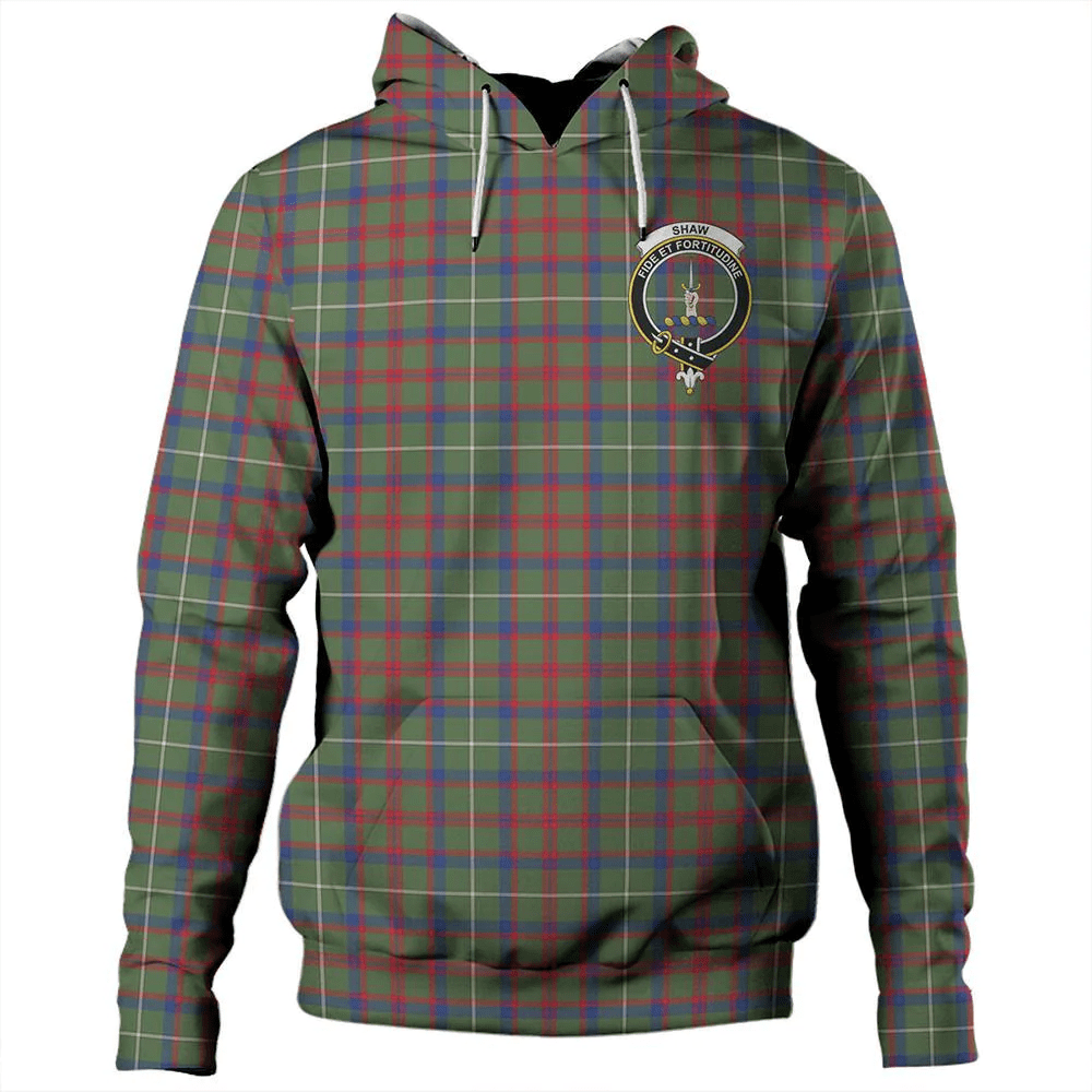 Clan Shaw Green Modern Tartan Hoodie Crest WR0DJXPS-1 Shaw Green Modern Tartan Hoodies