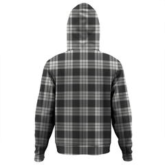 Clan MacFarlane Black & White Tartan Hoodie Crest ESB0UOVT-1 MacFarlane Black & White Tartan Hoodies