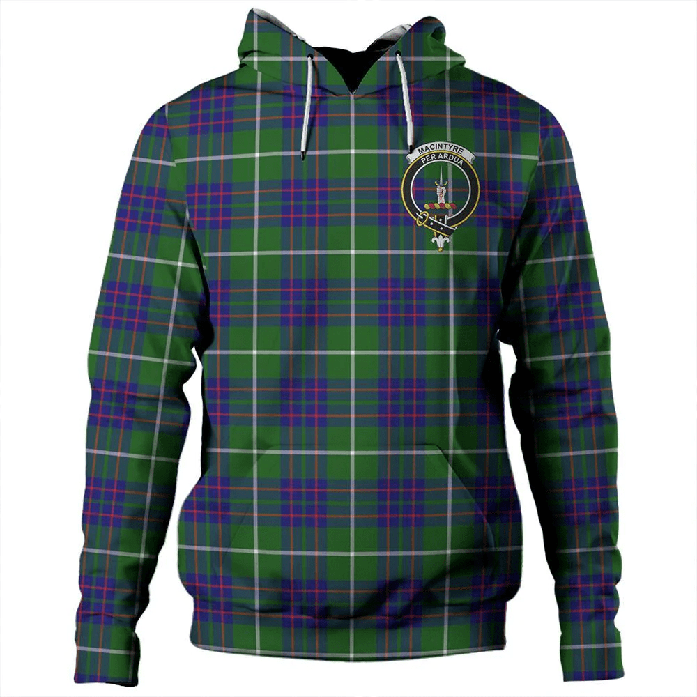 Clan MacIntyre Hunting Modern Tartan Hoodie Crest QRCJF8PD-1 MacIntyre Hunting Modern Tartan Hoodies